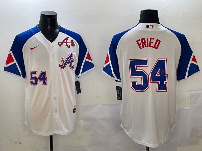 Men Atlanta Braves #54 Fried White City Edition 2025 Nike MLB Jersey style 2->atlanta braves->MLB Jersey